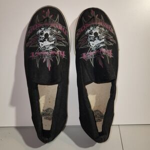 Harley-Davidson Men's Black Round Toe Slip On Casual Shoes - Men's 7.5 Women's 9